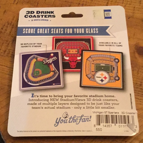 Michigan State Spartans 3D drink coasters - Picture 3 of 3